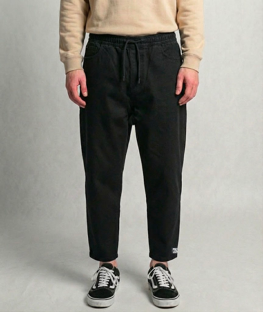 Serwel Jean Oversize Noir Coupe Droite 100% COTON – Image 12