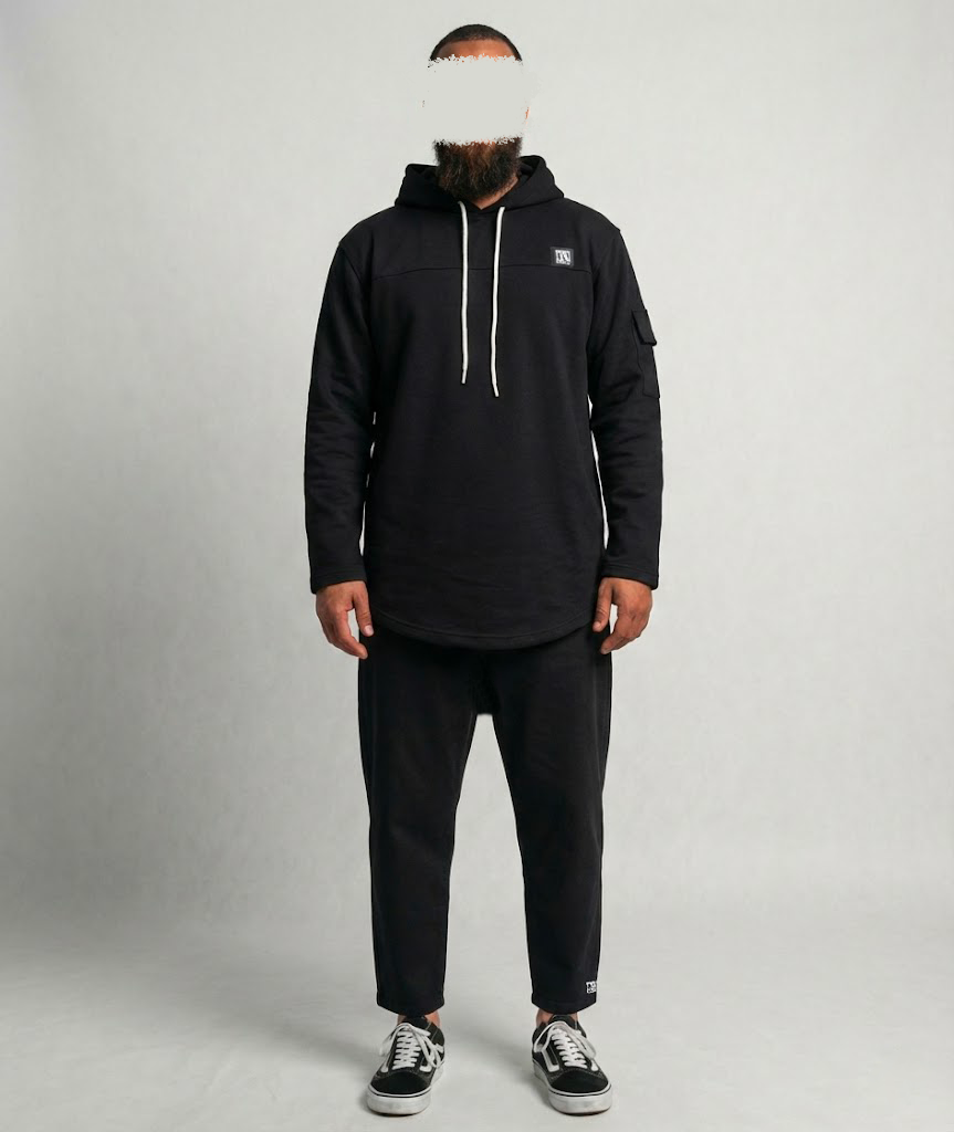 Serwel Jean Oversize Noir Coupe Droite 100% COTON – Image 9