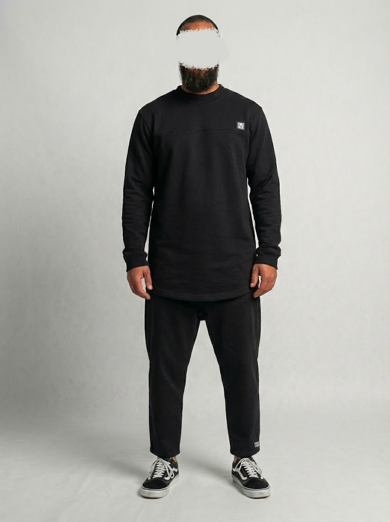 Serwel Jean Oversize Noir Coupe Droite 100% COTON – Image 8