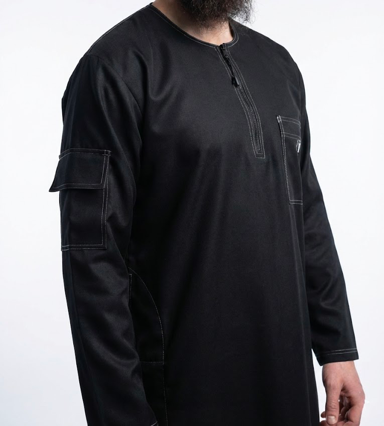 Qamis Tergal Oversize Noir – Image 10