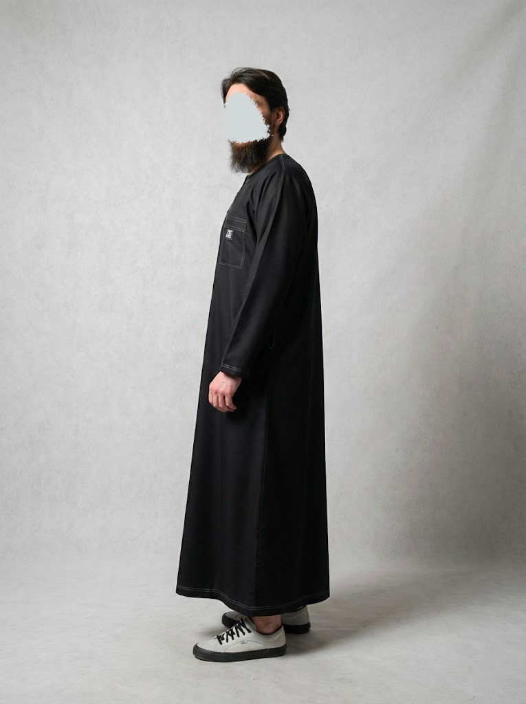 Qamis Tergal Oversize Noir – Image 4