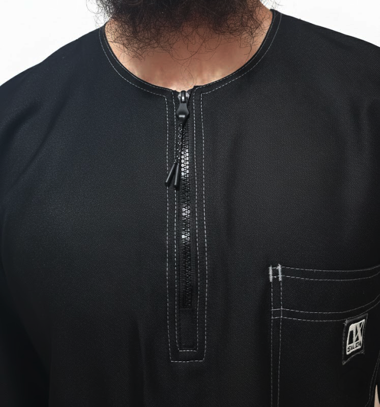 Qamis Tergal Oversize Noir – Image 6