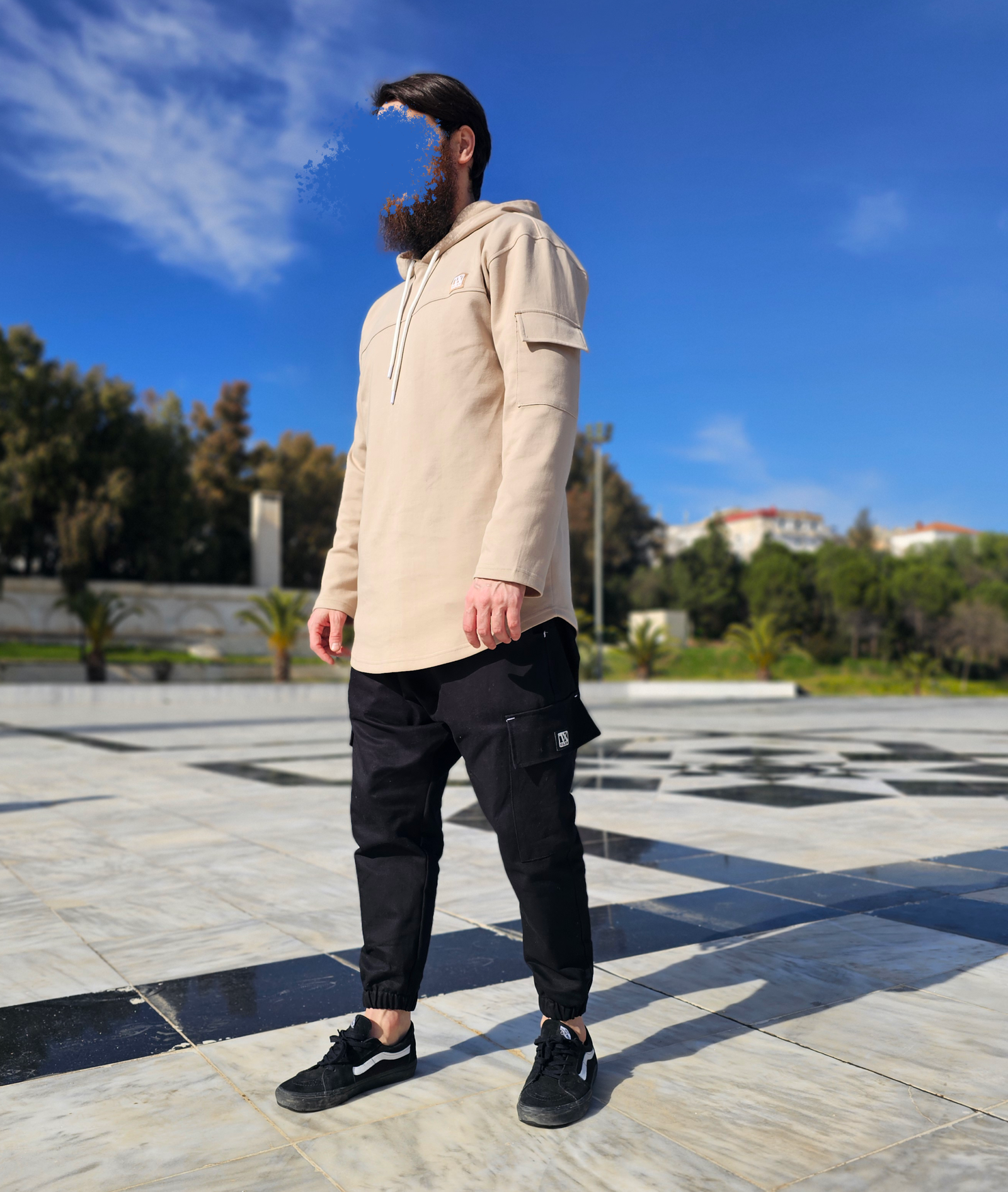 Sweat Capuche Beige – Image 5