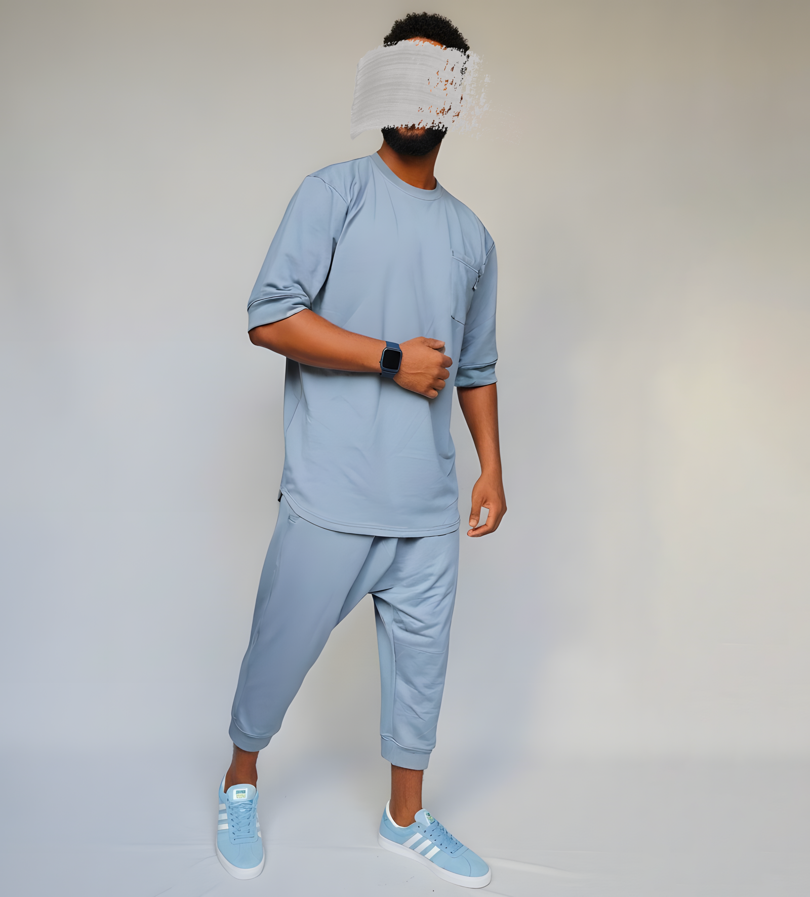 Ensemble Oversize Summer Bleu Gris