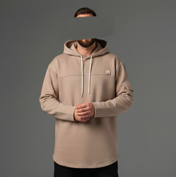 Sweat Capuche Beige