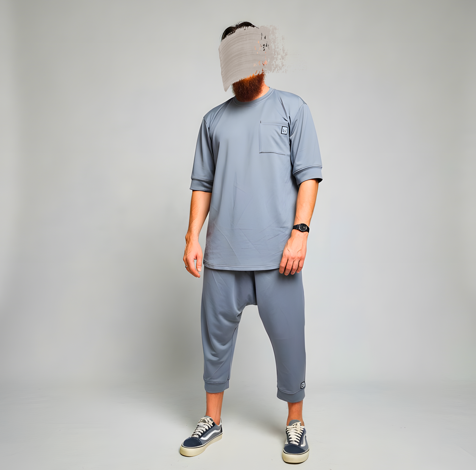 Ensemble Oversize Summer Bleu Gris – Image 2