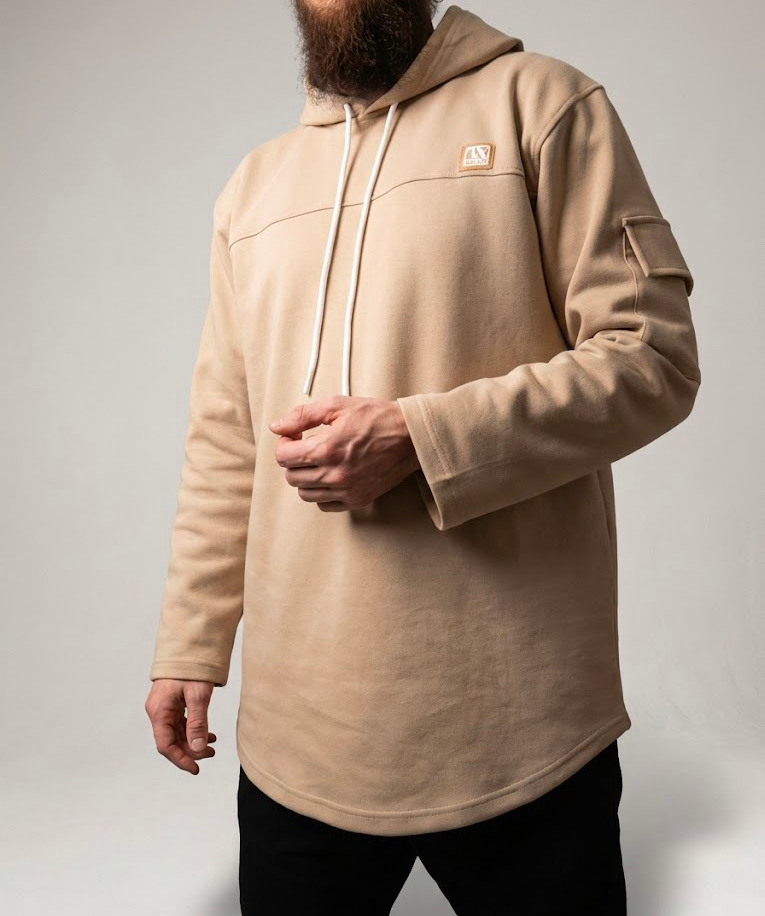 Sweat Capuche Beige – Image 2