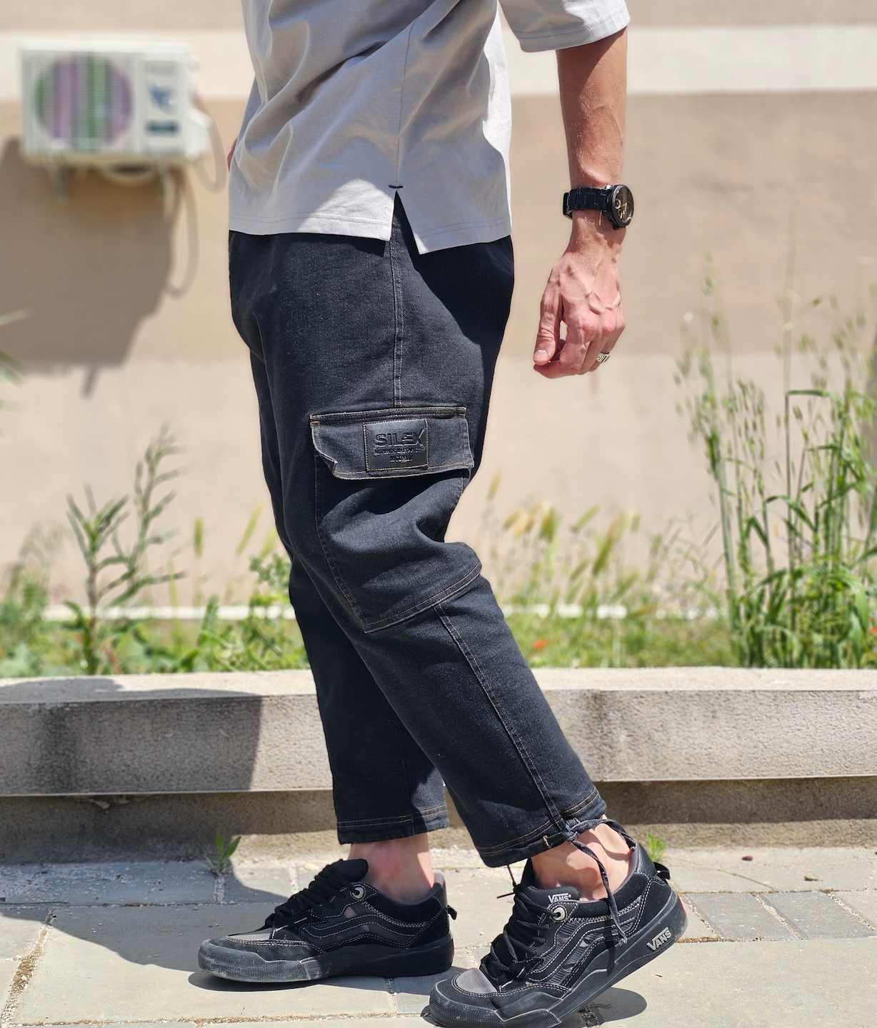 Jean Cargo Oversize Homme noir- Style Streetwear & Urbain | Silex – Image 6