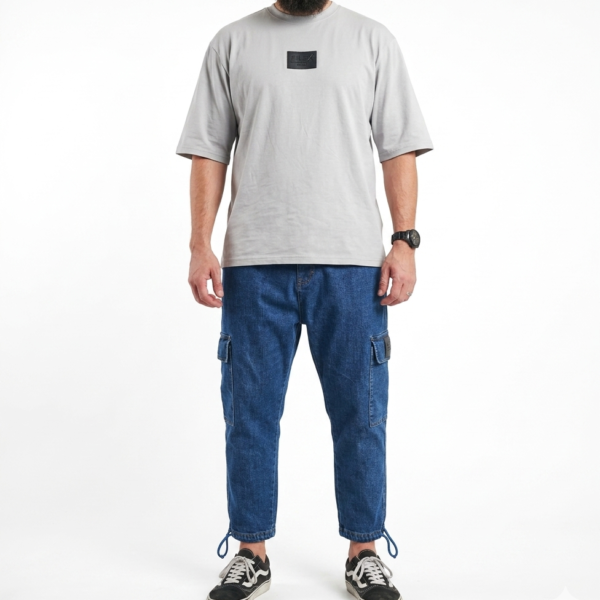 Jean Cargo Oversize Homme bleu brut- Style Streetwear & Urbain | Silex