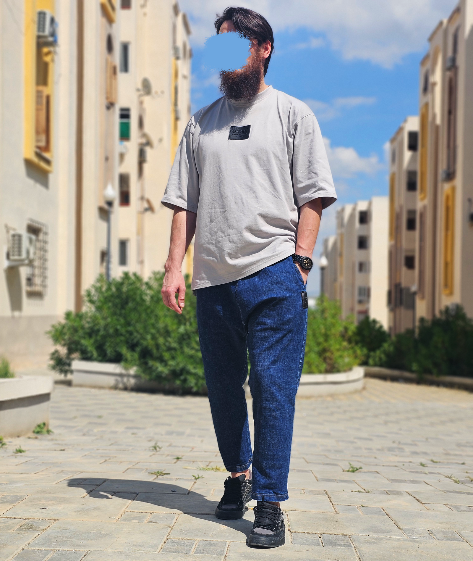 Jean Karott - coupe droite Oversize Homme - bleu brut- Style Streetwear & Urbain | Silex – Image 4