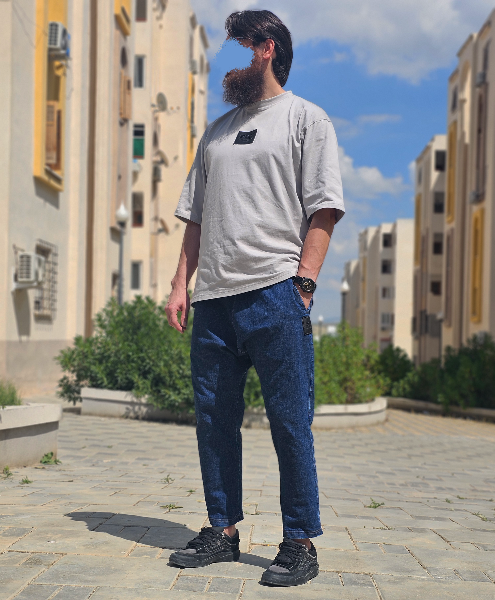 Jean Karott - coupe droite Oversize Homme - bleu brut- Style Streetwear & Urbain | Silex – Image 5