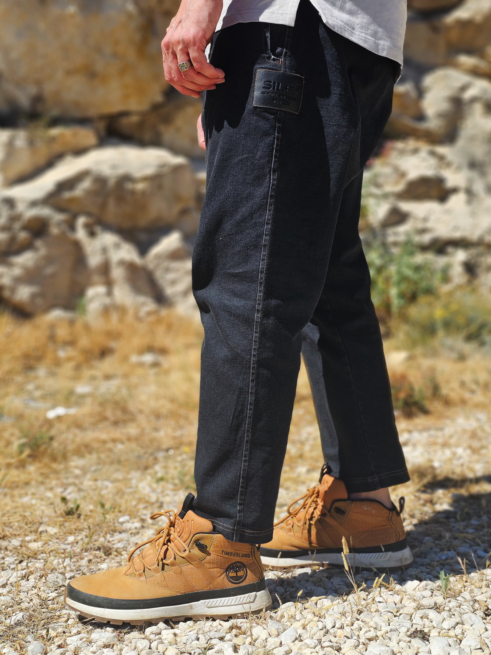 Jean Karott - coupe droite Oversize Homme - noir - Style Streetwear & Urbain | Silex – Image 3