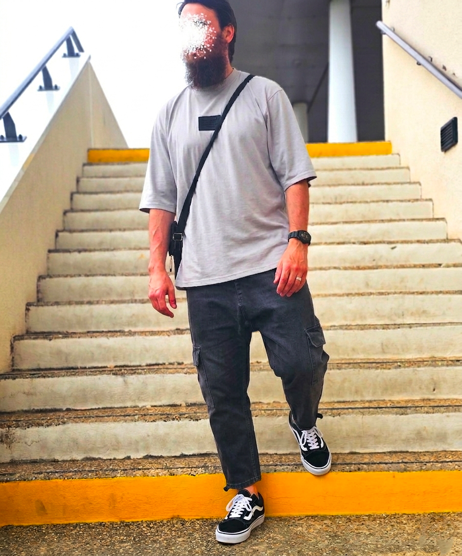 Jean Cargo Oversize Homme noir- Style Streetwear & Urbain | Silex – Image 2