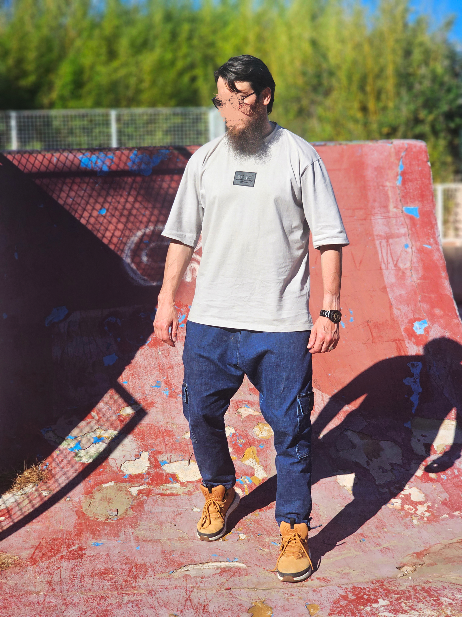 Jean Cargo Oversize Homme bleu brut- Style Streetwear & Urbain | Silex – Image 8