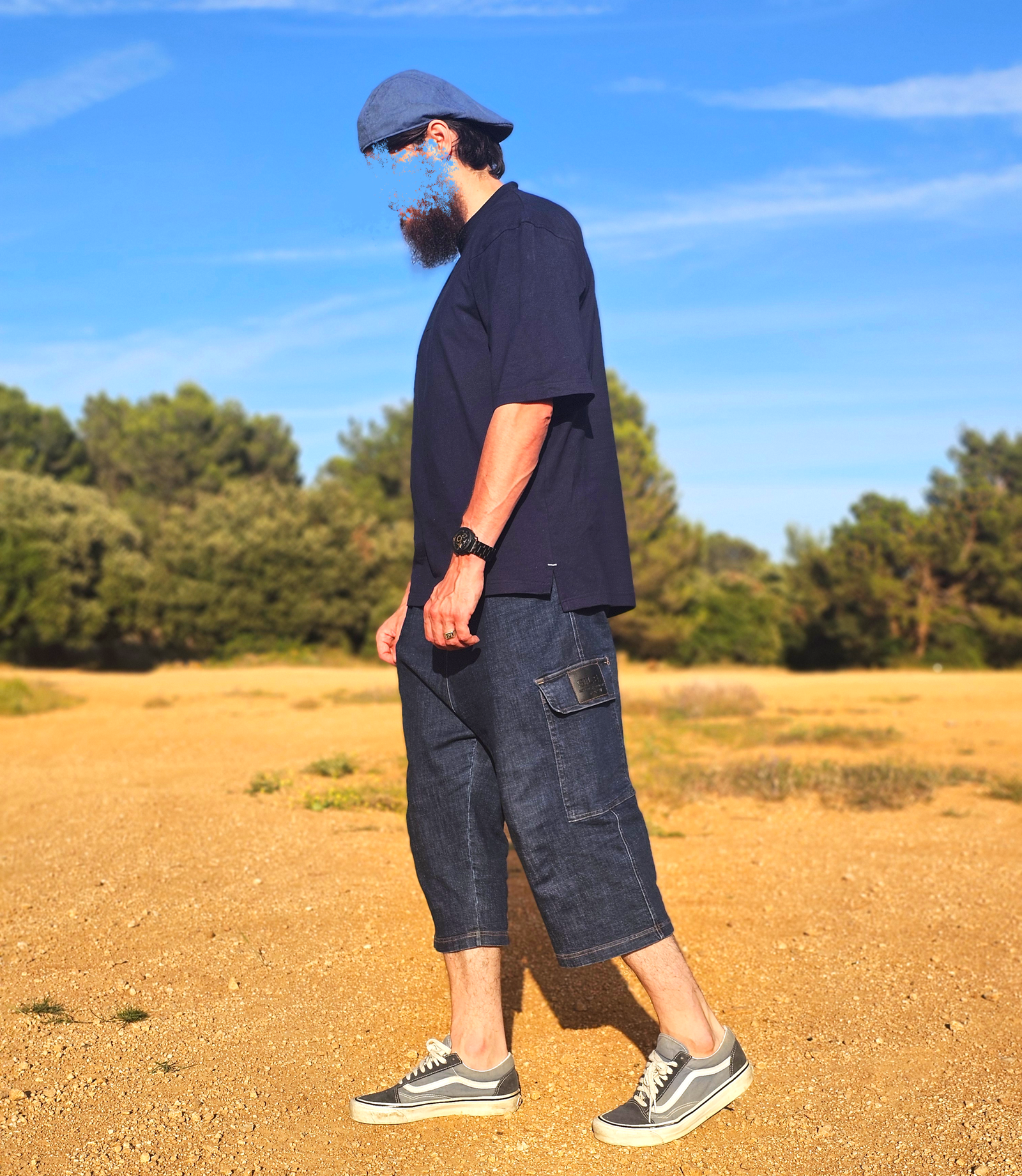 T-shirt 100% Coton - coupe Oversize Homme - bleu nuit- Style Streetwear & Urbain | Silex – Image 9