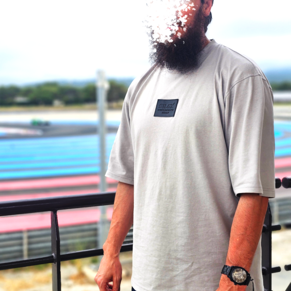 T-shirt 100% Coton - coupe Oversize Homme - gris clair - Style Streetwear & Urbain | Silex
