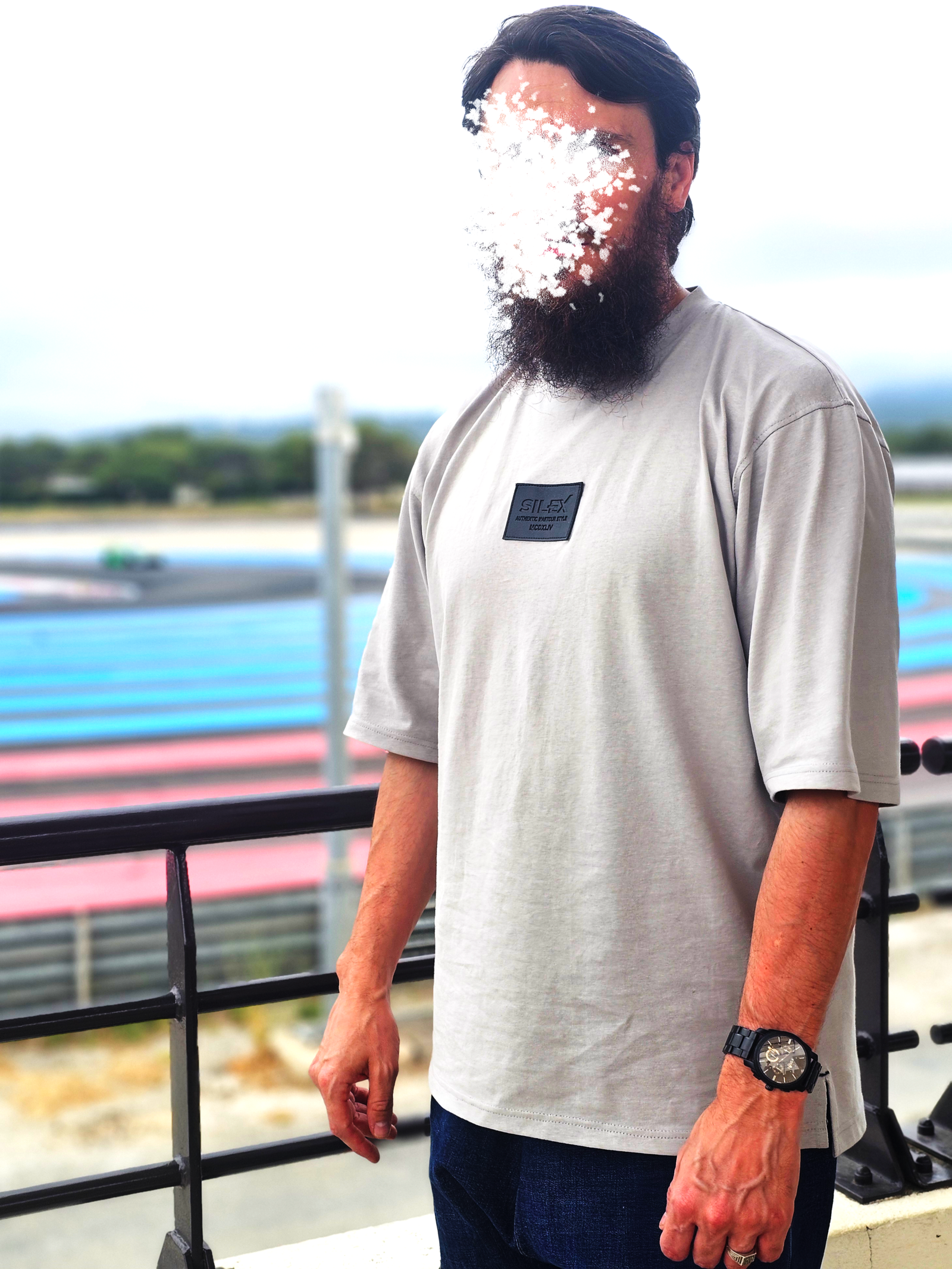 T-shirt 100% Coton - coupe Oversize Homme - gris clair - Style Streetwear & Urbain | Silex